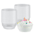 Chef 101 4 oz Round Clear Plastic Dessert Cup - 3 1/4" x 3 1/4" x 1 1/2" - 500 count box