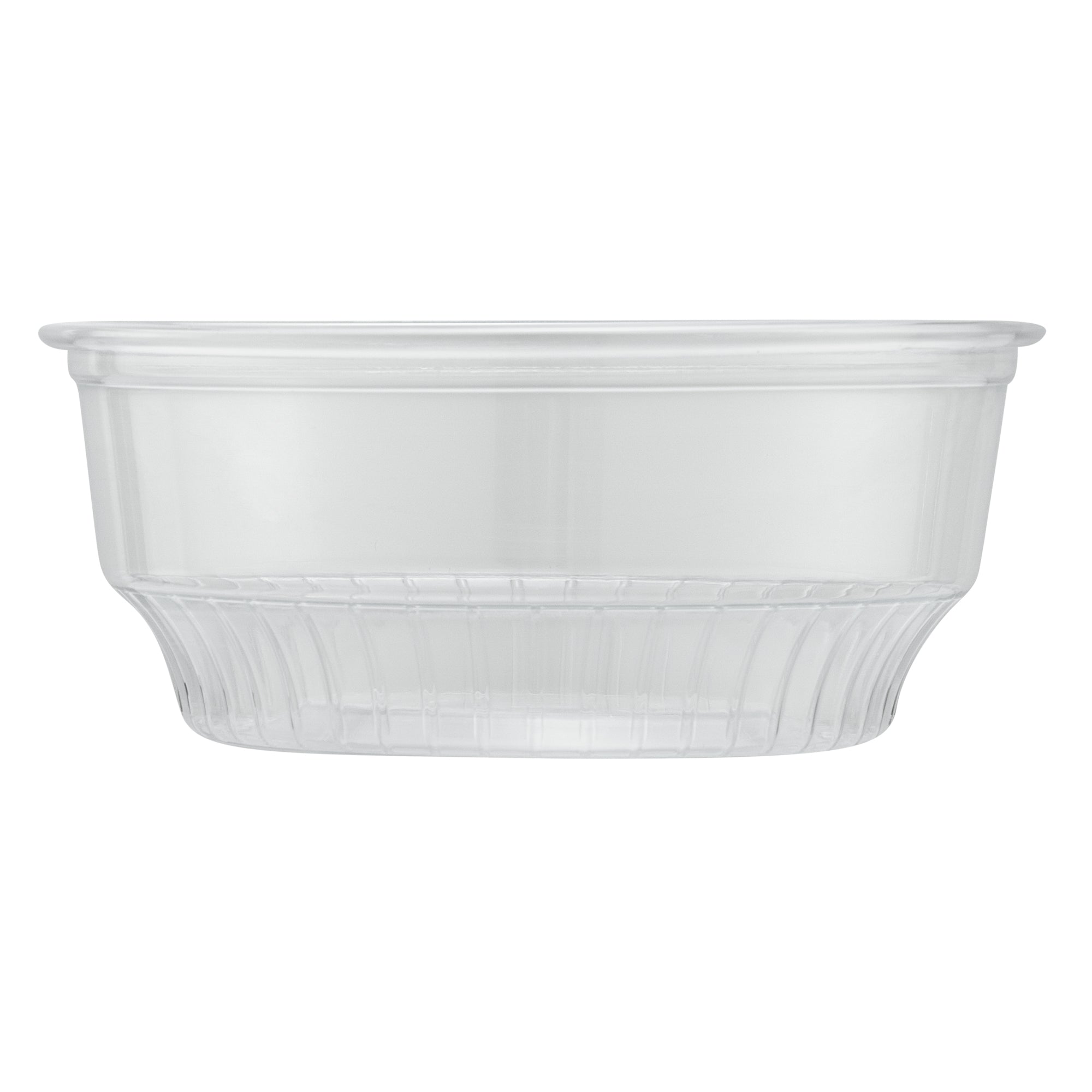 Chef 101 4 oz Round Clear Plastic Dessert Cup - 3 1/4" x 3 1/4" x 1 1/2" - 50 count box