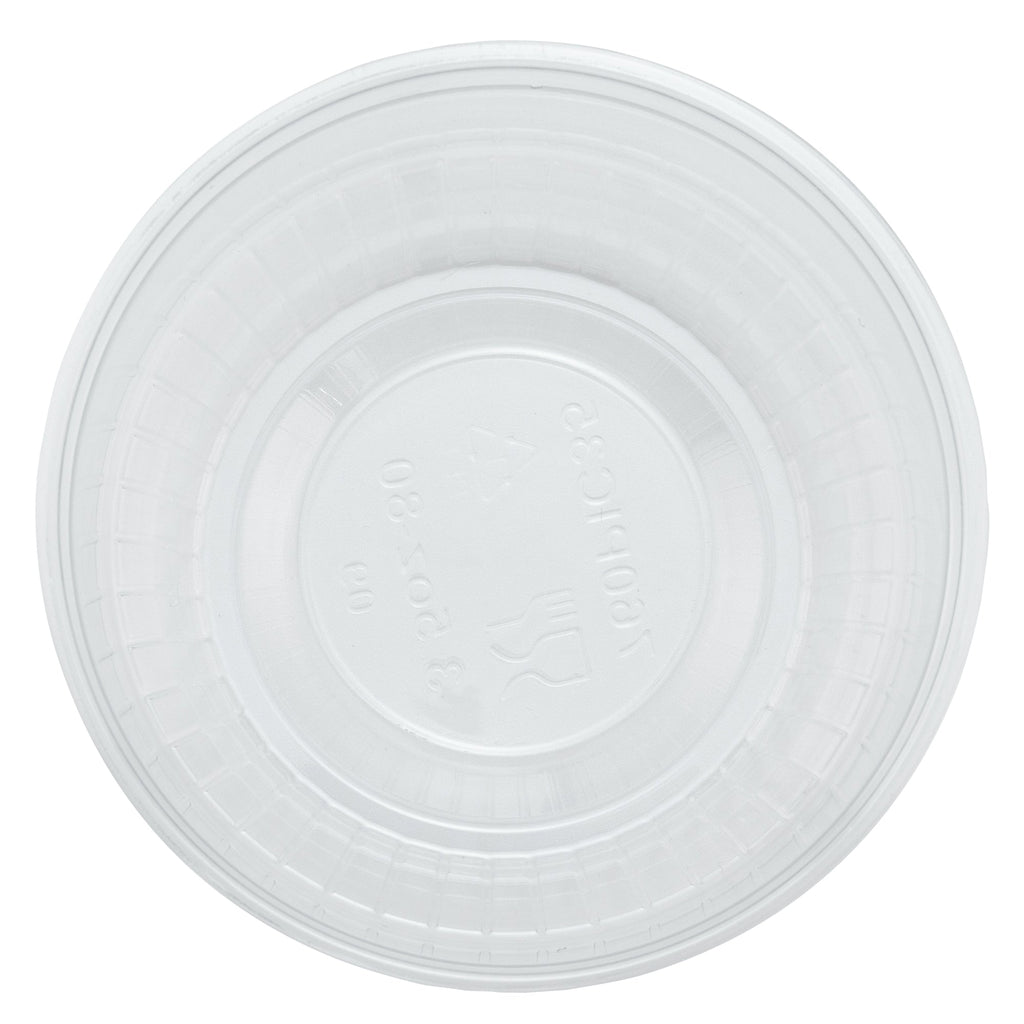 Chef 101 4 oz Round Clear Plastic Dessert Cup - 3 1/4" x 3 1/4" x 1 1/2" - 50 count box