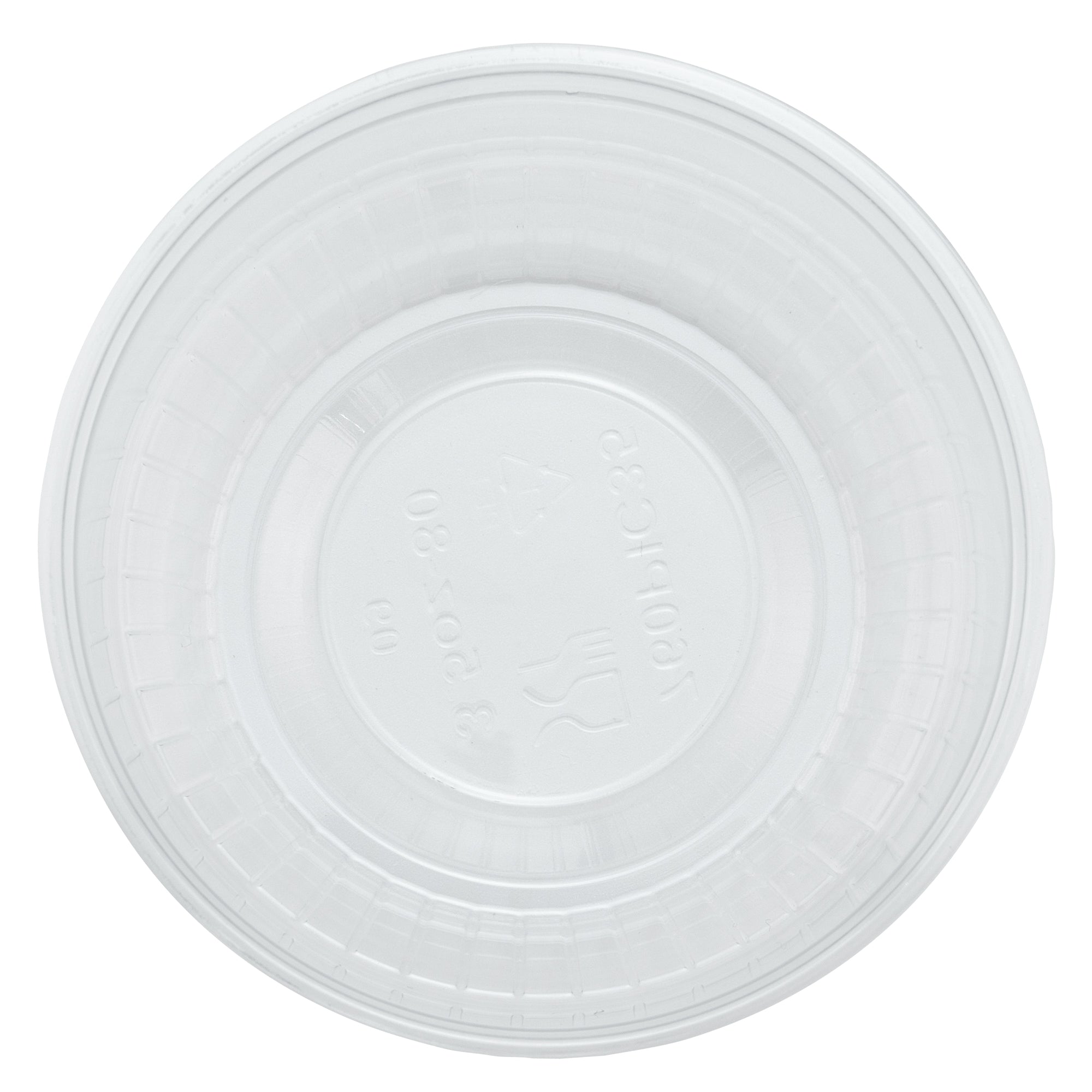 Chef 101 4 oz Round Clear Plastic Dessert Cup - 3 1/4" x 3 1/4" x 1 1/2" - 50 count box