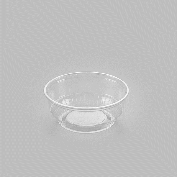 Chef 101 4 oz Round Clear Plastic Dessert Cup - 3 1/4" x 3 1/4" x 1 1/2" - 500 count box