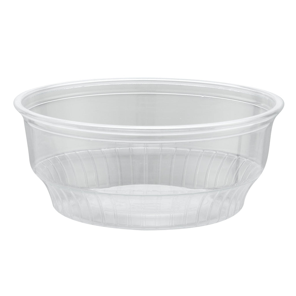 Chef 101 4 oz Round Clear Plastic Dessert Cup - 3 1/4" x 3 1/4" x 1 1/2" - 500 count box