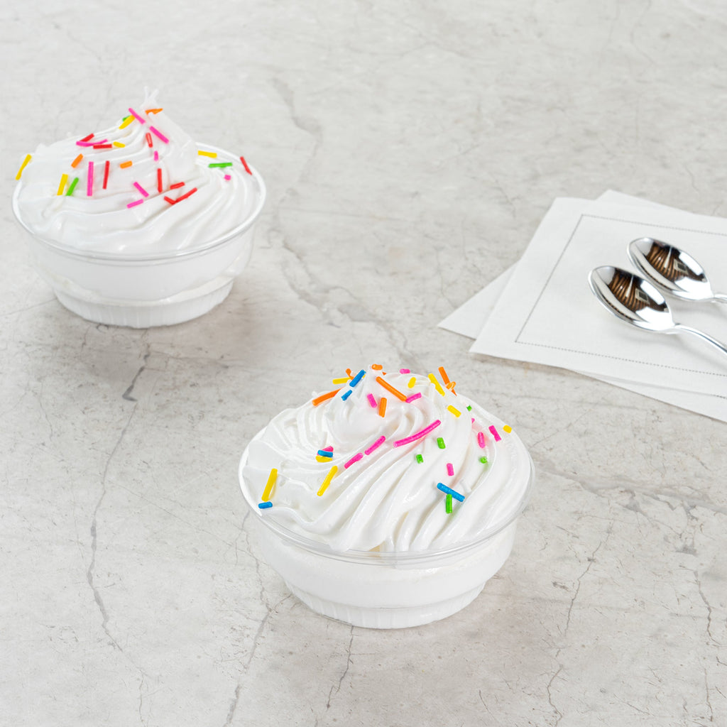 Chef 101 4 oz Round Clear Plastic Dessert Cup - 3 1/4" x 3 1/4" x 1 1/2" - 500 count box