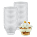 Chef 101 8 oz Round Clear Plastic Dessert Cup - 3 3/4" x 3 3/4" x 2 1/2" - 500 count box
