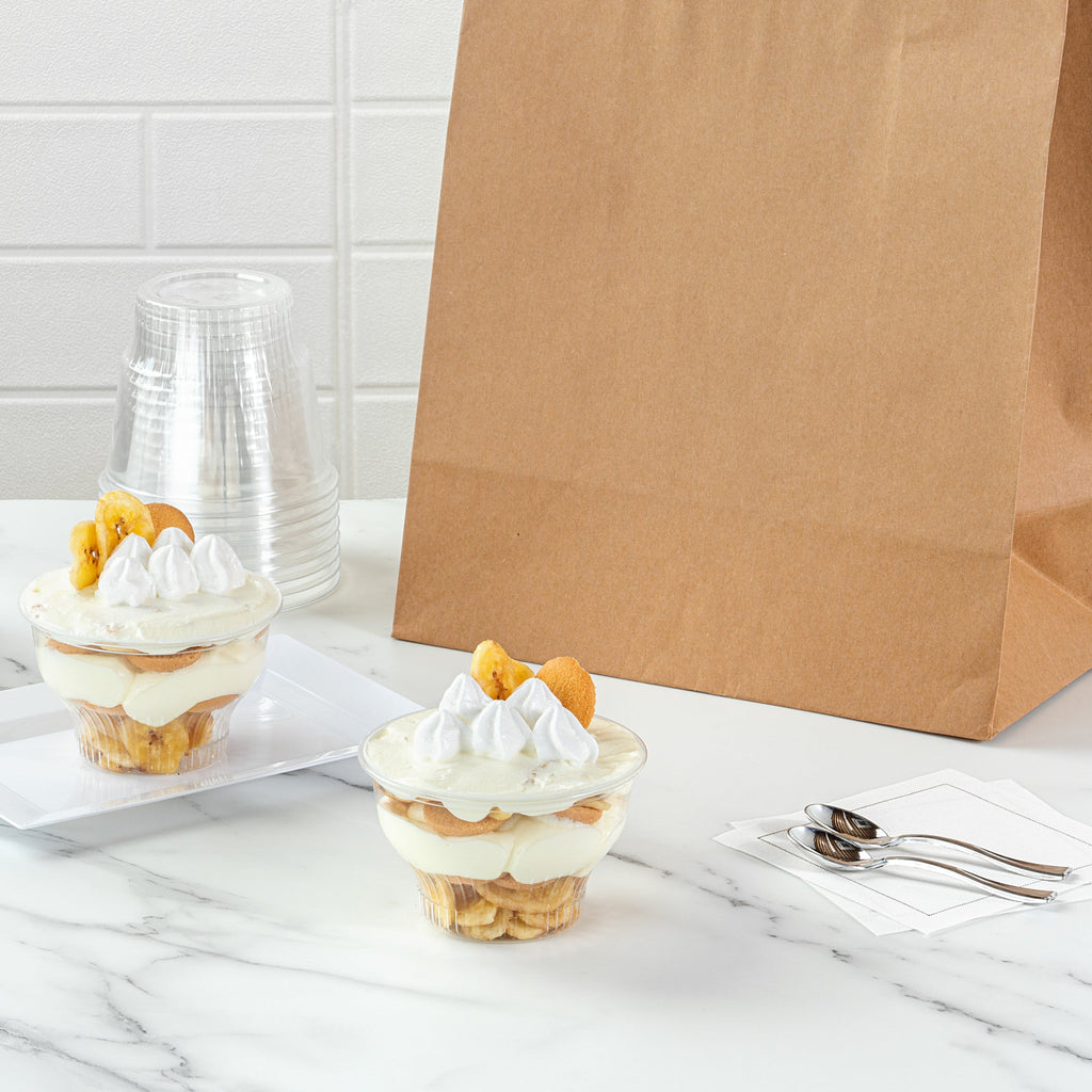 Chef 101 8 oz Round Clear Plastic Dessert Cup - 3 3/4" x 3 3/4" x 2 1/2" - 500 count box