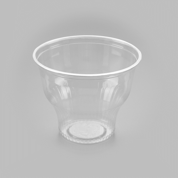 Chef 101 14 oz Round Clear Plastic Dessert Cup - 3 3/4" x 3 3/4" x 3 1/2" - 50 count box