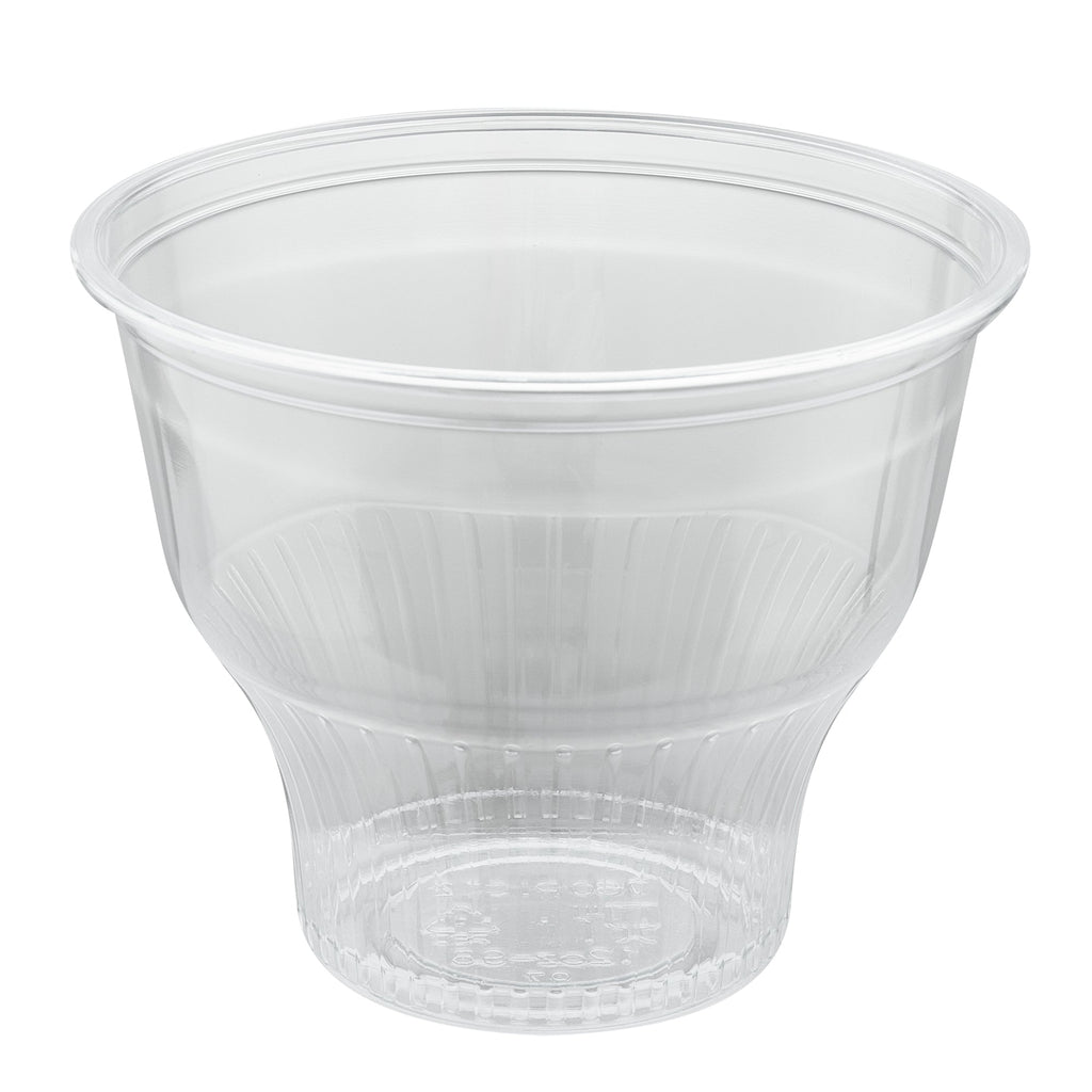 Chef 101 14 oz Round Clear Plastic Dessert Cup - 3 3/4" x 3 3/4" x 3 1/2" - 50 count box