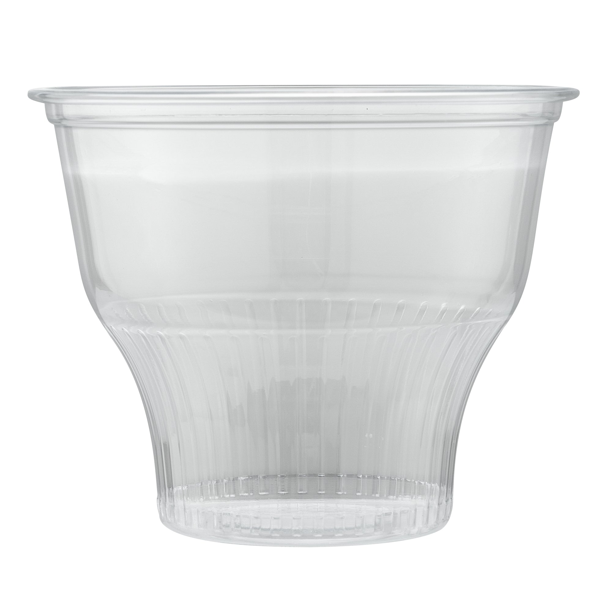 Chef 101 14 oz Round Clear Plastic Dessert Cup - 3 3/4" x 3 3/4" x 3 1/2" - 50 count box