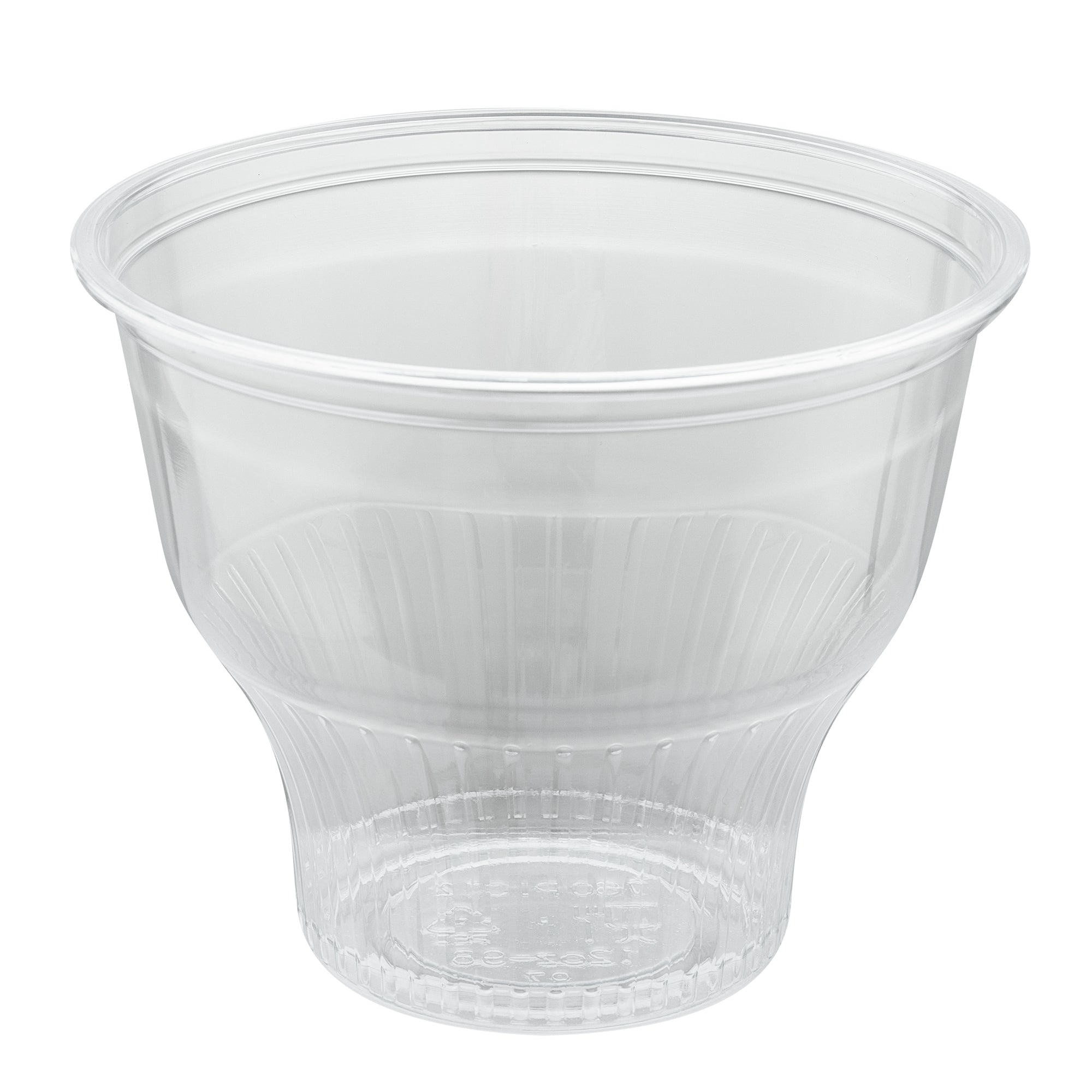 Chef 101 14 oz Round Clear Plastic Dessert Cup - 3 3/4" x 3 3/4" x 3 1/2" - 500 count box