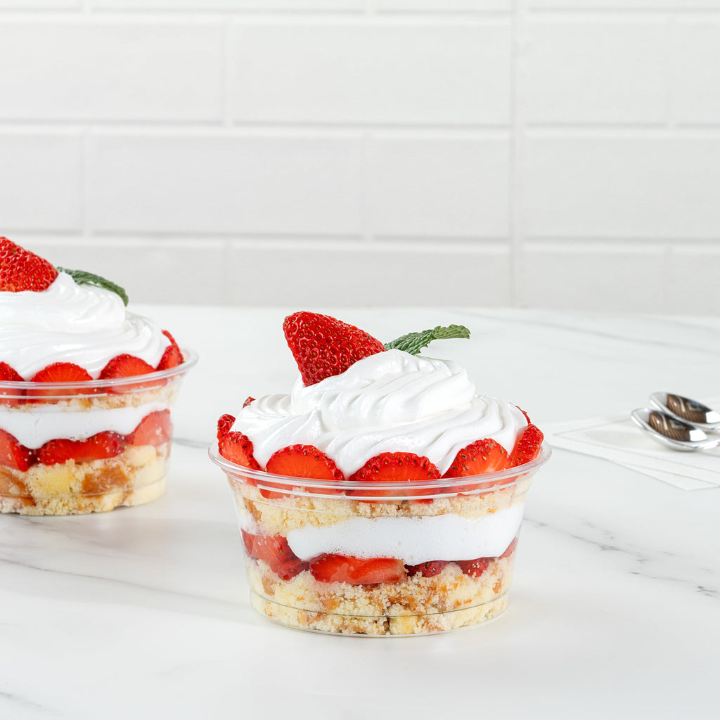 Chef 101 6 oz Round Clear Plastic Dessert Cup - 3 3/4" x 3 3/4" x 1 3/4" - 50 count box