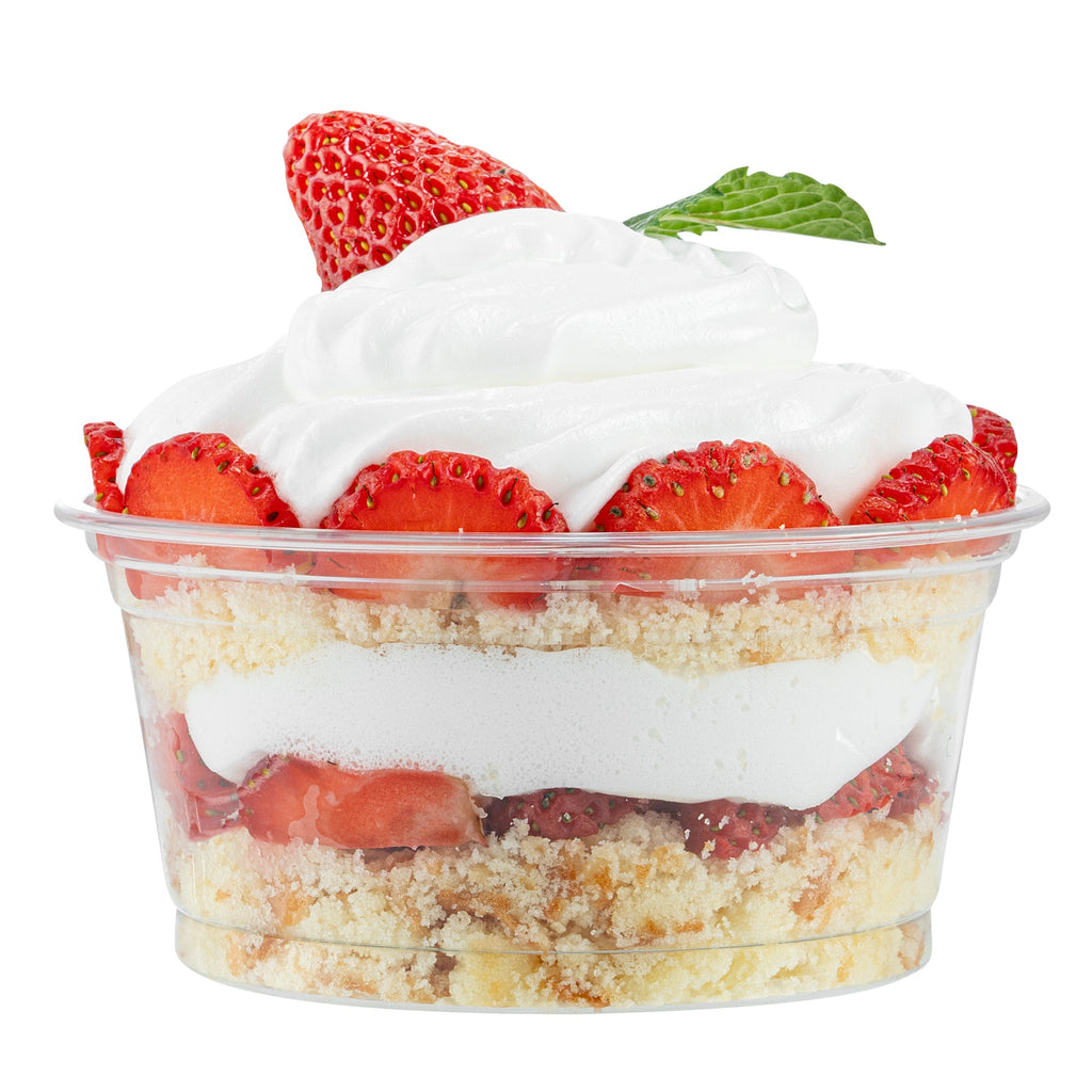 Chef 101 6 oz Round Clear Plastic Dessert Cup - 3 3/4" x 3 3/4" x 1 3/4" - 50 count box