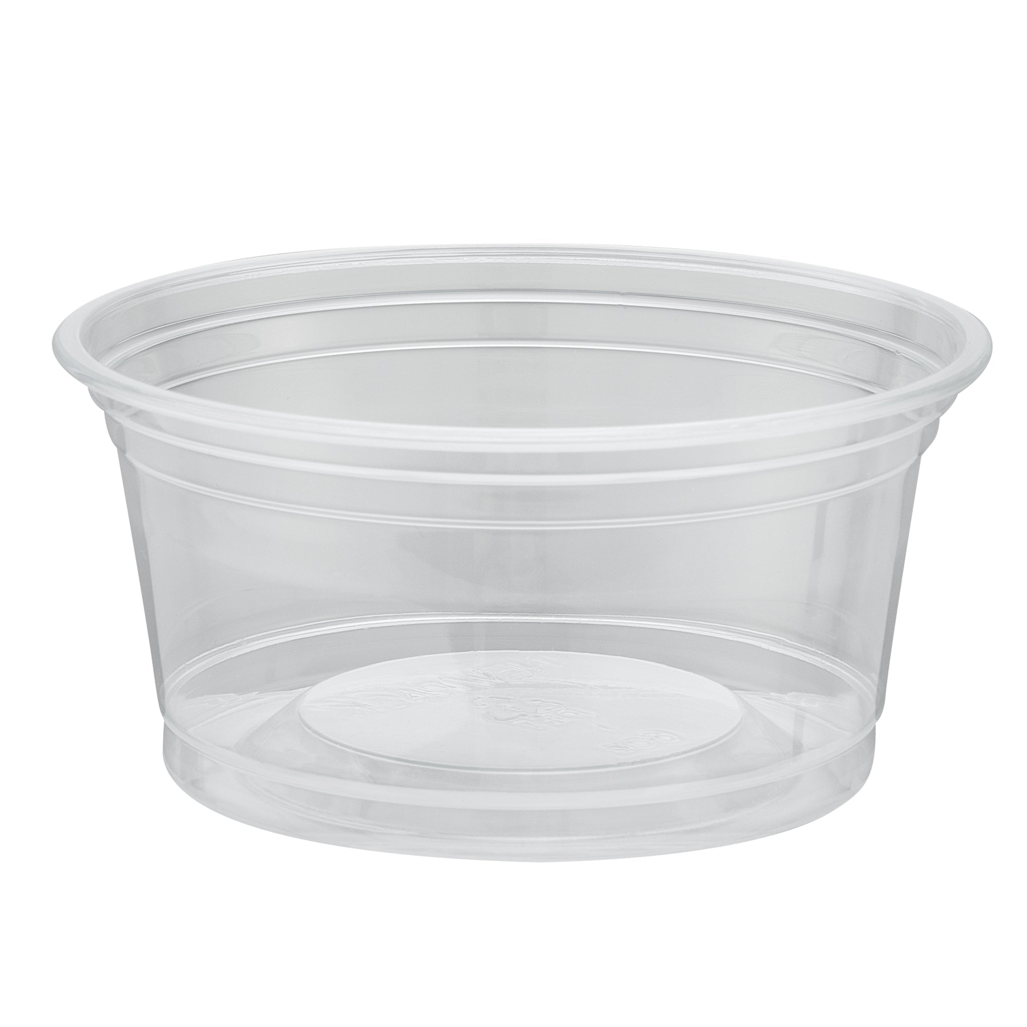 Chef 101 6 oz Round Clear Plastic Dessert Cup - 3 3/4" x 3 3/4" x 1 3/4" - 50 count box