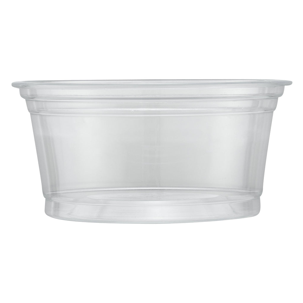 Chef 101 6 oz Round Clear Plastic Dessert Cup - 3 3/4" x 3 3/4" x 1 3/4" - 50 count box
