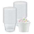 Chef 101 9 oz Round Clear Plastic Dessert Cup - 3 3/4" x 3 3/4" x 2 3/4" - 50 count box