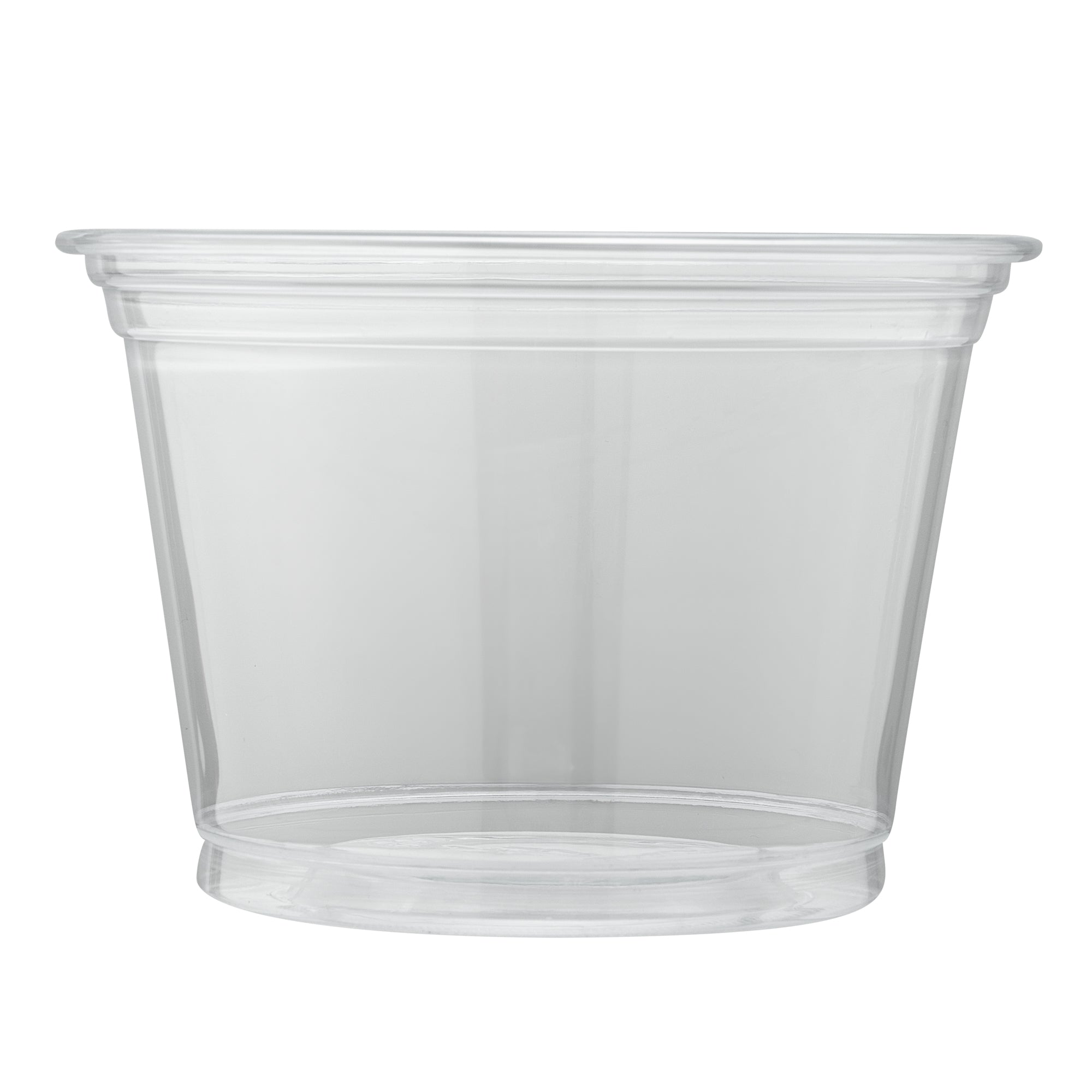 Chef 101 9 oz Round Clear Plastic Dessert Cup - 3 3/4" x 3 3/4" x 2 3/4" - 50 count box