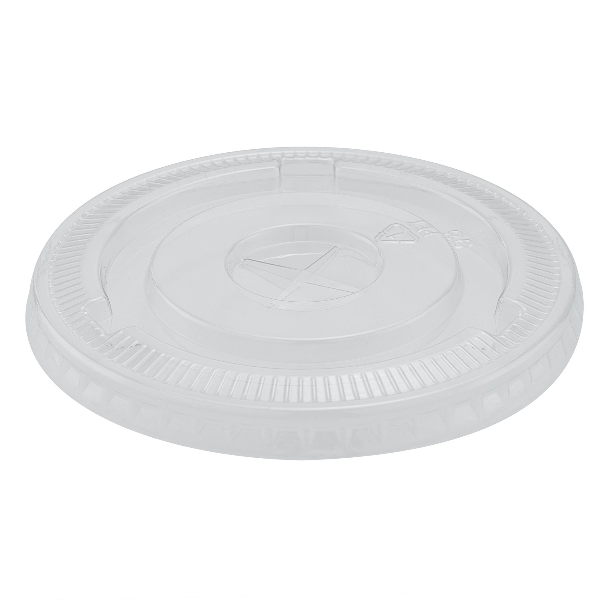Chef 101 Round Clear Plastic Flat Lid - Fits Plastic Dessert Cup - 3 3/4" x 3 3/4" - 500 count box