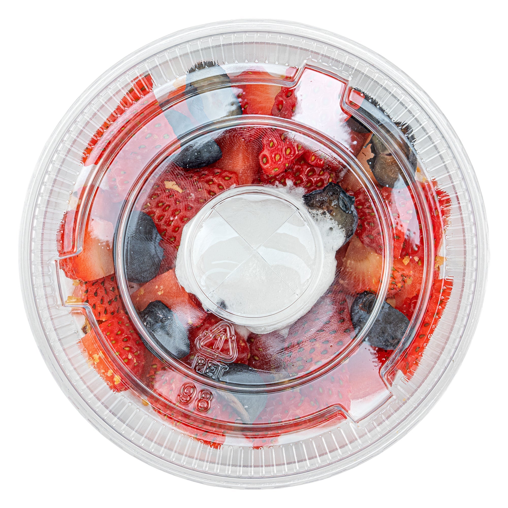 Chef 101 Round Clear Plastic Flat Lid - Fits Plastic Dessert Cup - 3 3/4" x 3 3/4" - 50 count box