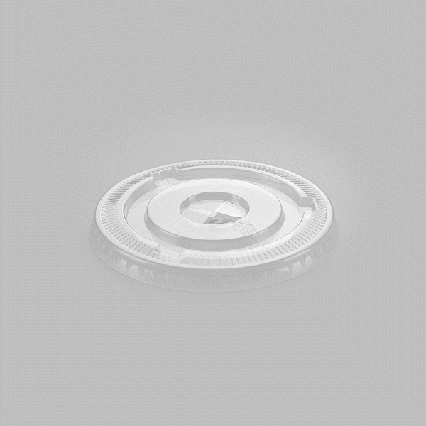 Chef 101 Round Clear Plastic Flat Lid - Fits Plastic Dessert Cup - 3 3/4" x 3 3/4" - 500 count box