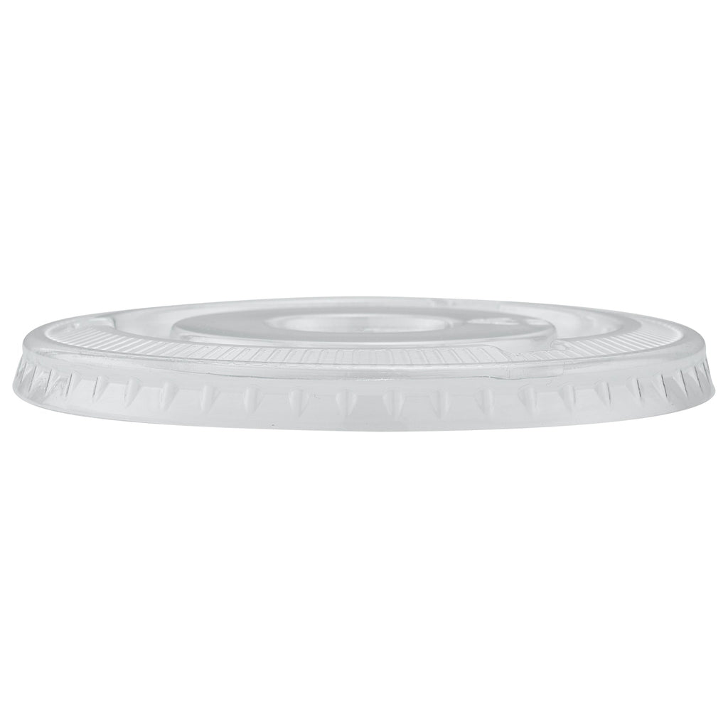 Chef 101 Round Clear Plastic Flat Lid - Fits Plastic Dessert Cup - 3 3/4" x 3 3/4" - 500 count box