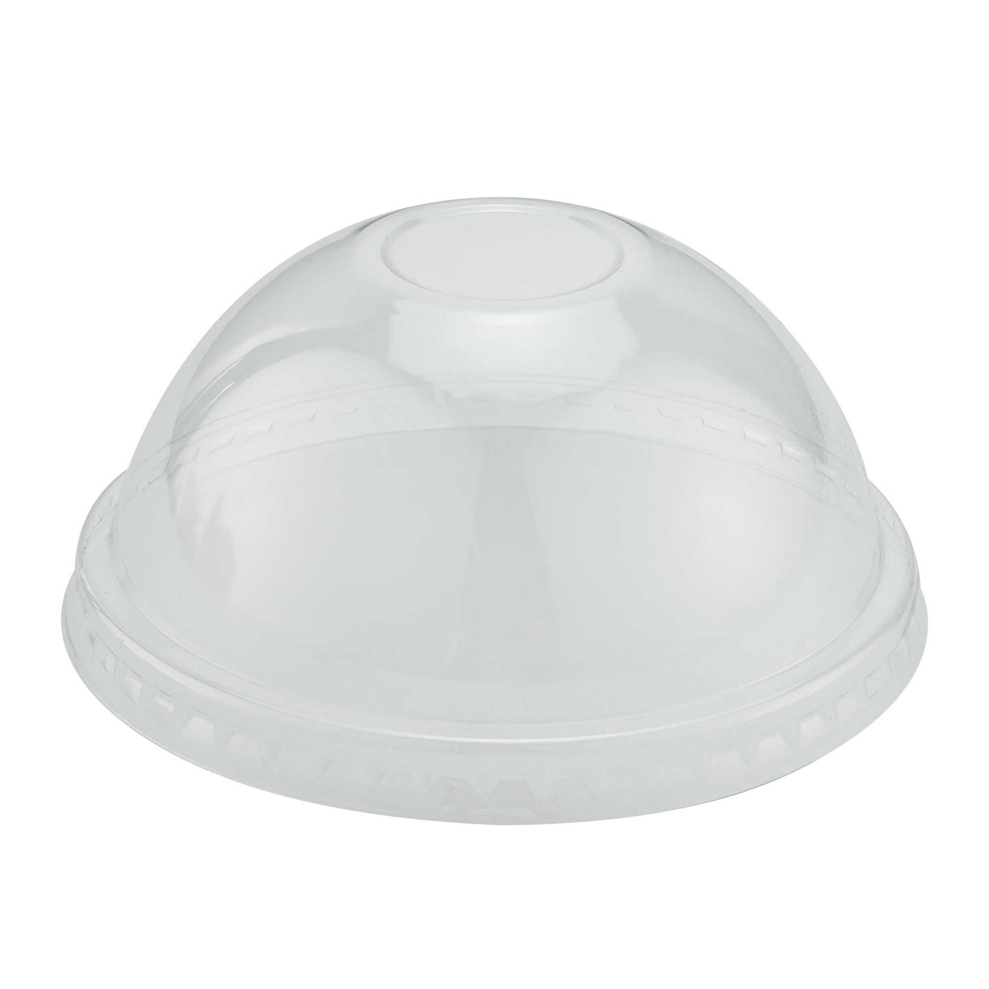 Chef 101 Round Clear Plastic Dome Lid - Fits Plastic Dessert Cup - 3 3/4" x 3 3/4" x 1 3/4" - 500 count box