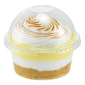 Chef 101 Round Clear Plastic Dome Lid - Fits Plastic Dessert Cup - 3 3/4" x 3 3/4" x 1 3/4" - 500 count box
