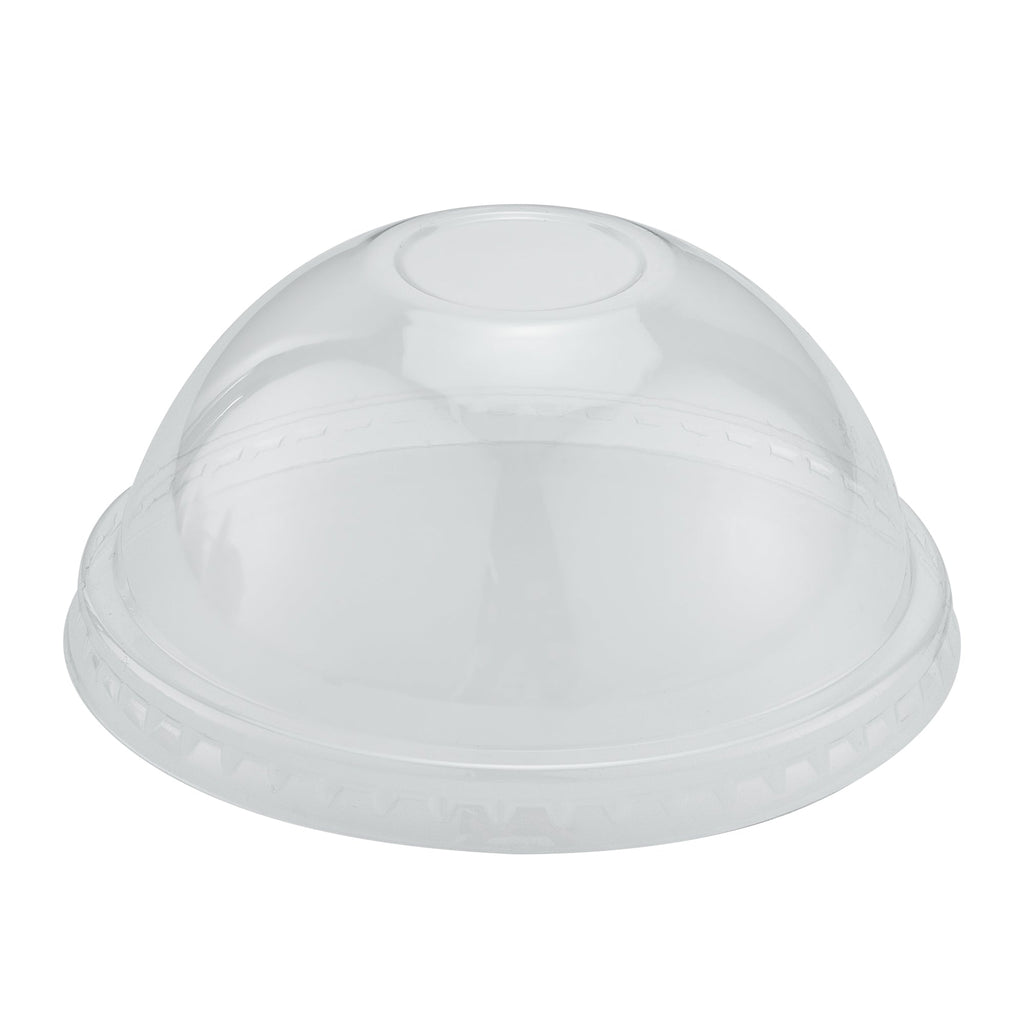 Chef 101 Round Clear Plastic Dome Lid - Fits Plastic Dessert Cup - 3 3/4" x 3 3/4" x 1 3/4" - 50 count box