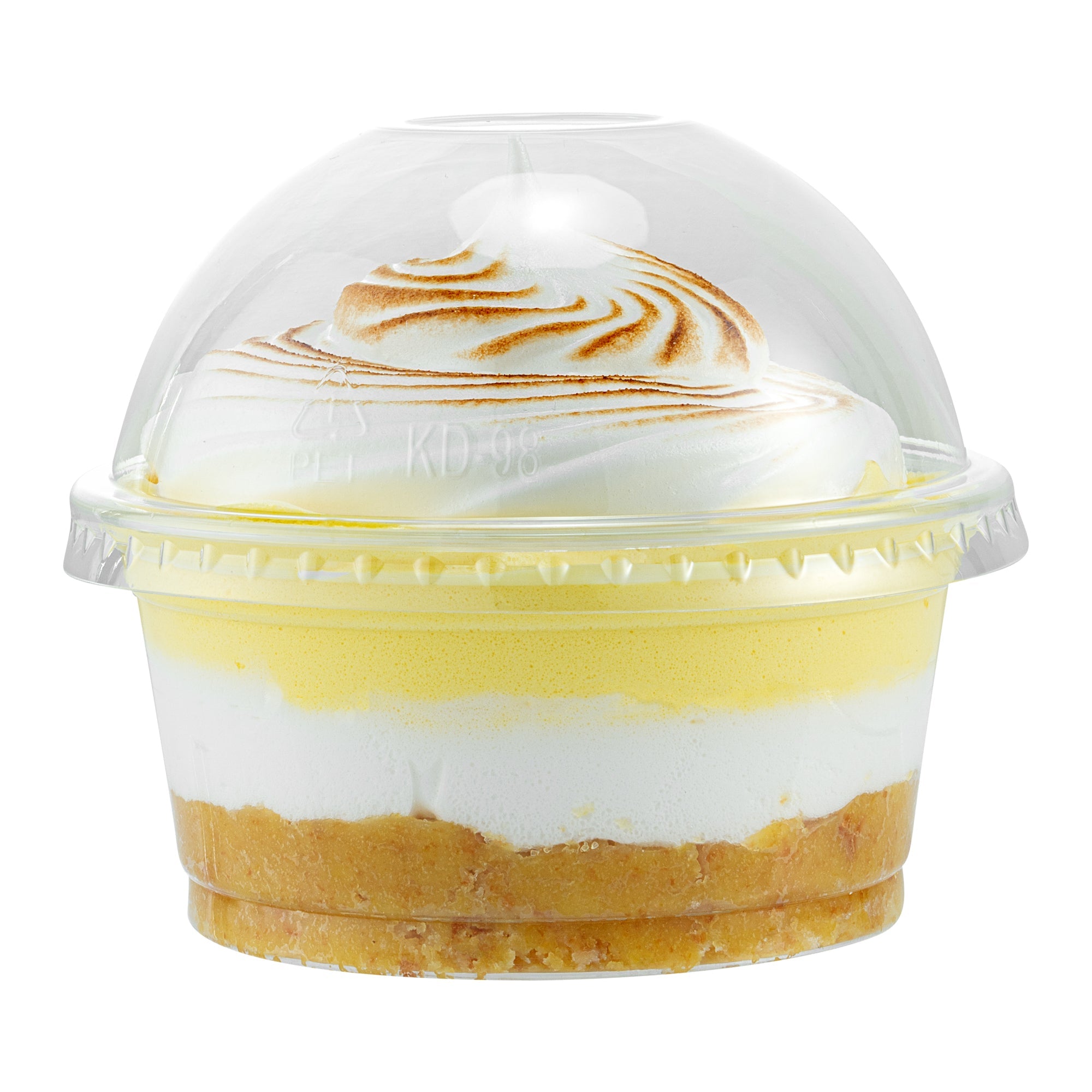 Chef 101 Round Clear Plastic Dome Lid - Fits Plastic Dessert Cup - 3 3/4" x 3 3/4" x 1 3/4" - 50 count box