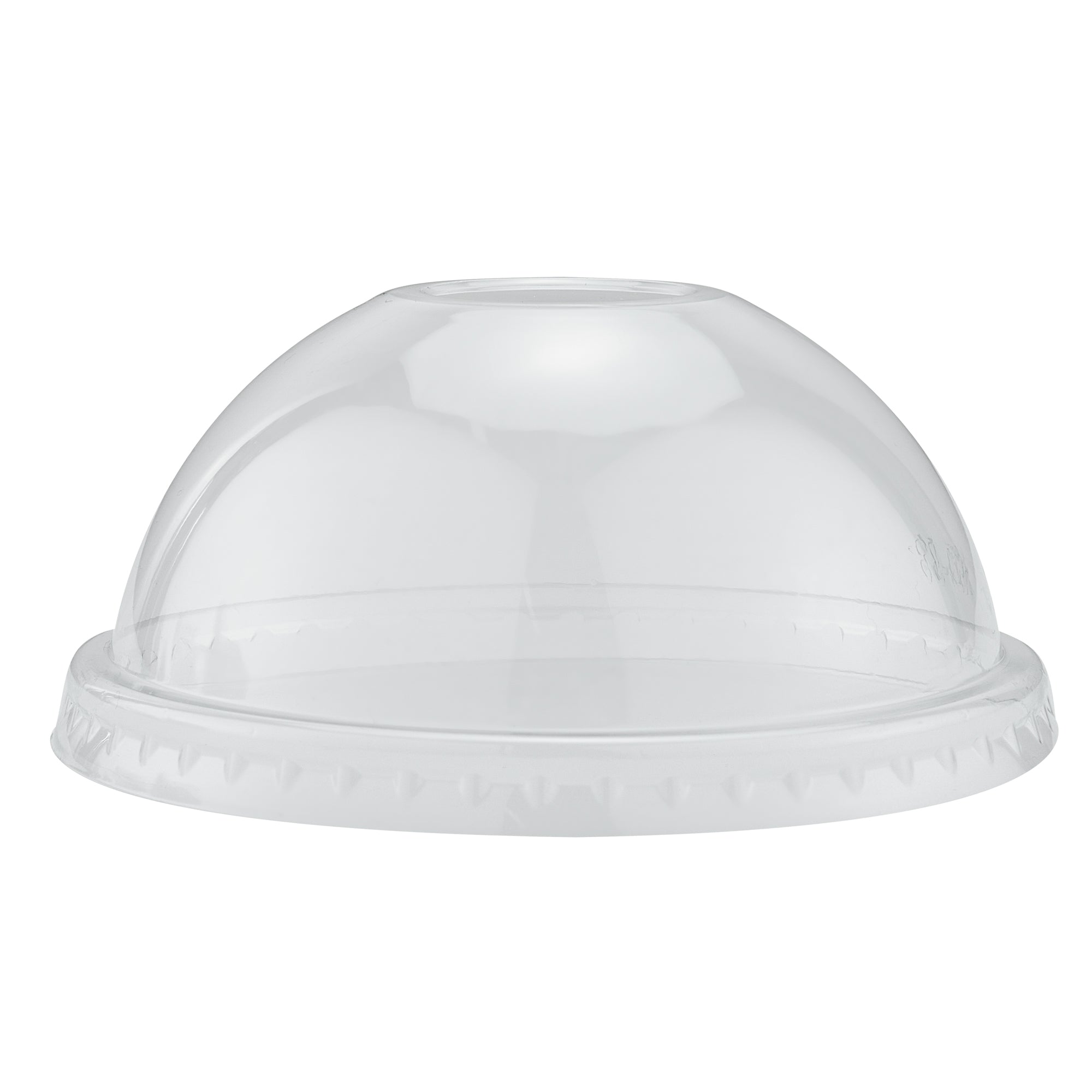 Chef 101 Round Clear Plastic Dome Lid - Fits Plastic Dessert Cup - 3 3/4" x 3 3/4" x 1 3/4" - 50 count box