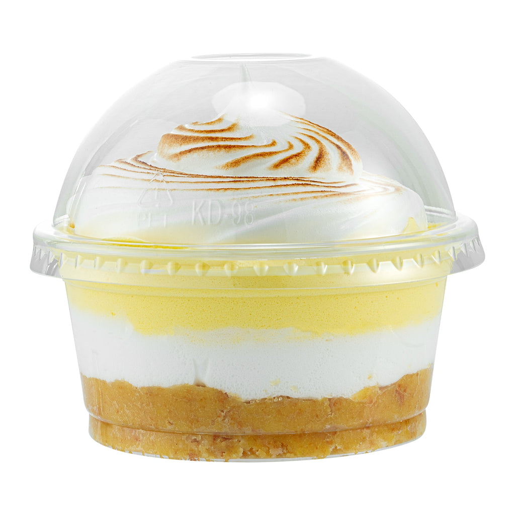 Chef 101 Round Clear Plastic Dome Lid - Fits Plastic Dessert Cup - 3 3/4" x 3 3/4" x 1 3/4" - 500 count box
