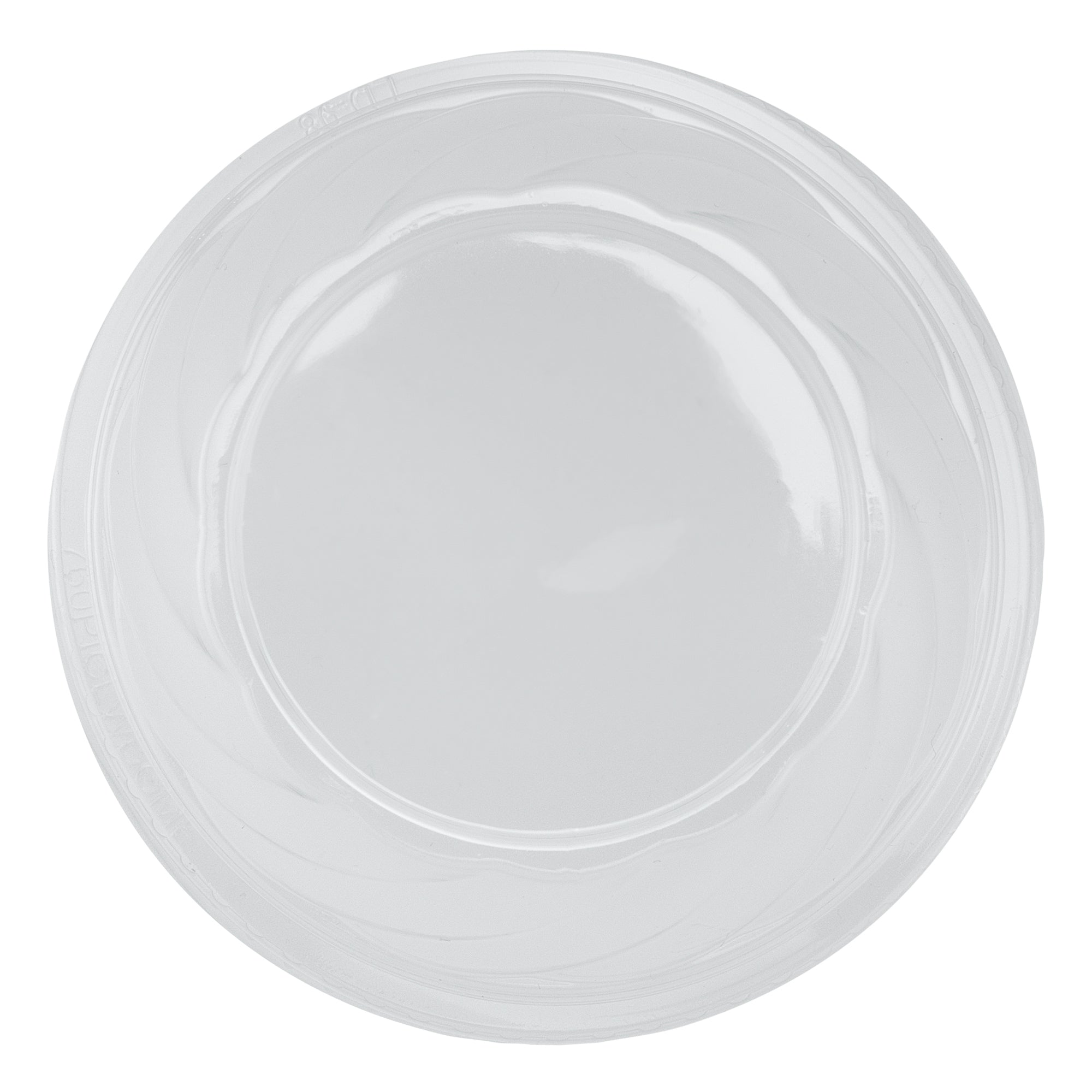 Chef 101 Round Clear Plastic Low Dome Lid - Fits Plastic Dessert Cup - 3 3/4" x 3 3/4" x 1 1/2" - 500 count box