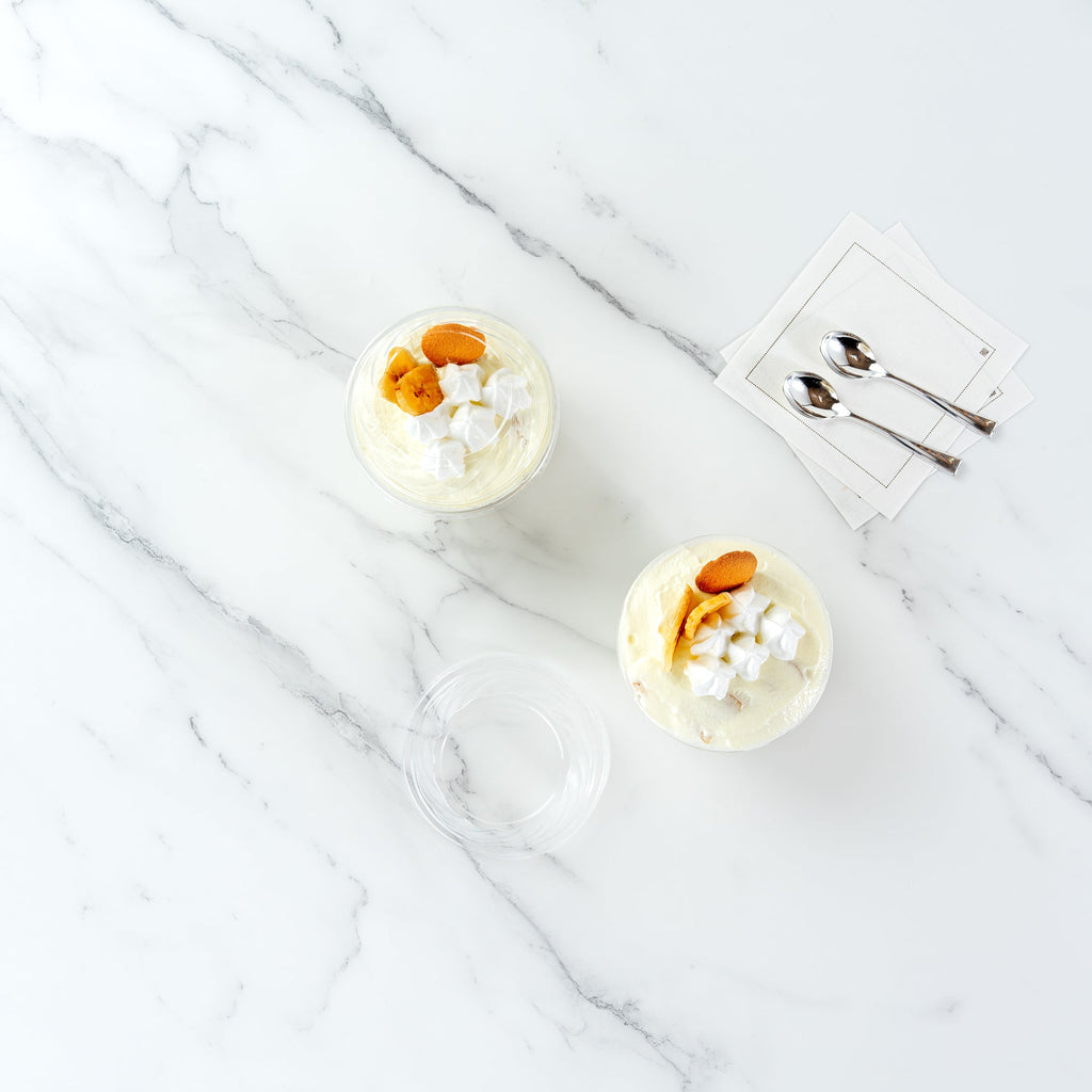 Chef 101 Round Clear Plastic Low Dome Lid - Fits Plastic Dessert Cup - 3 3/4" x 3 3/4" x 1 1/2" - 500 count box