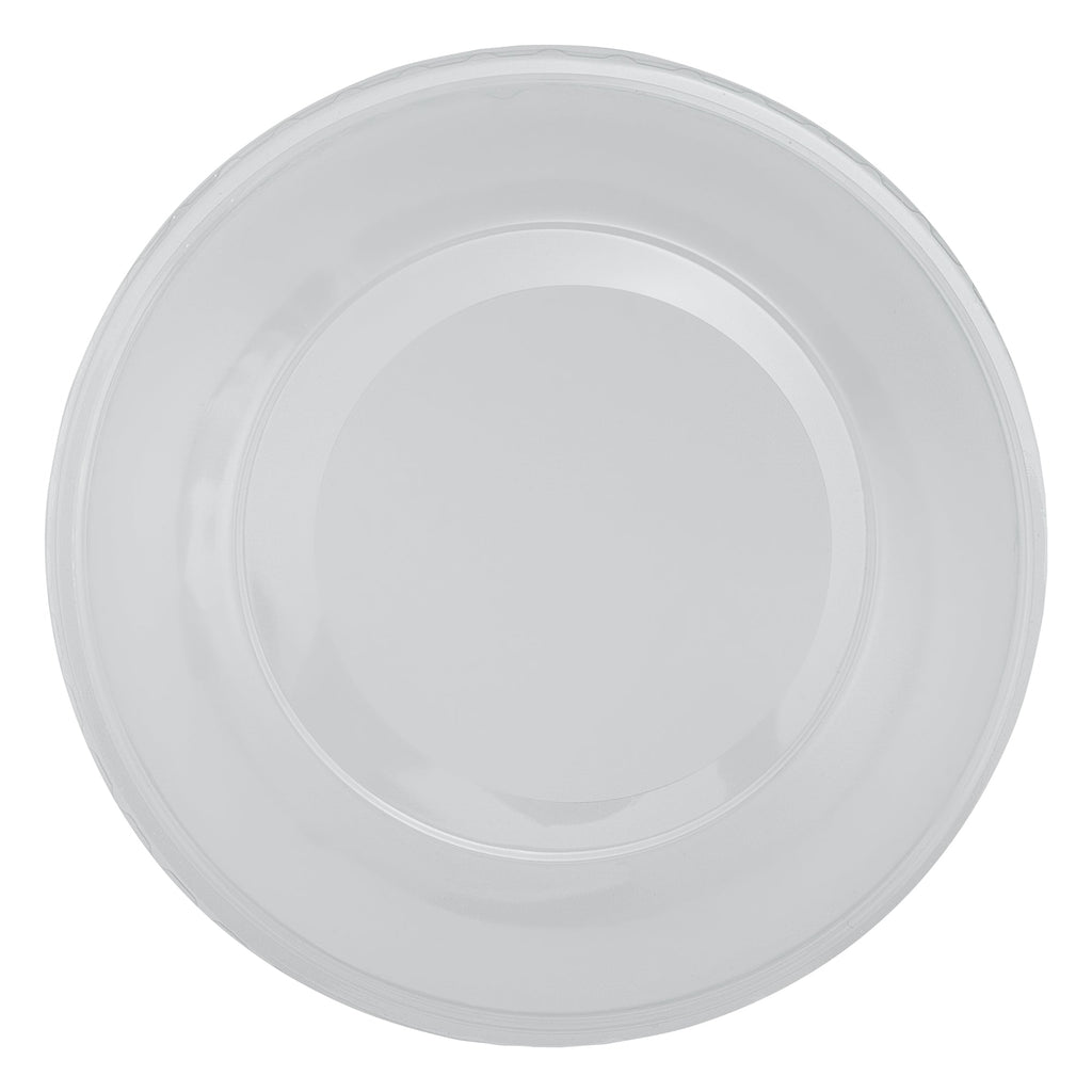 Chef 101 Round Clear Plastic Dome Lid - Fits Plastic Dessert Cup, with Hole - 3 3/4" x 3 3/4" x 1 1/2" - 50 count box