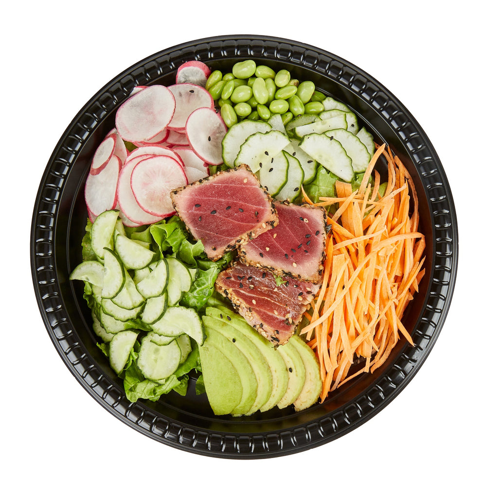 Chef 101 Round Black Plastic Plate - Microwavable - 10 1/4" x 10 1/4" x 3/4" - 100 count box