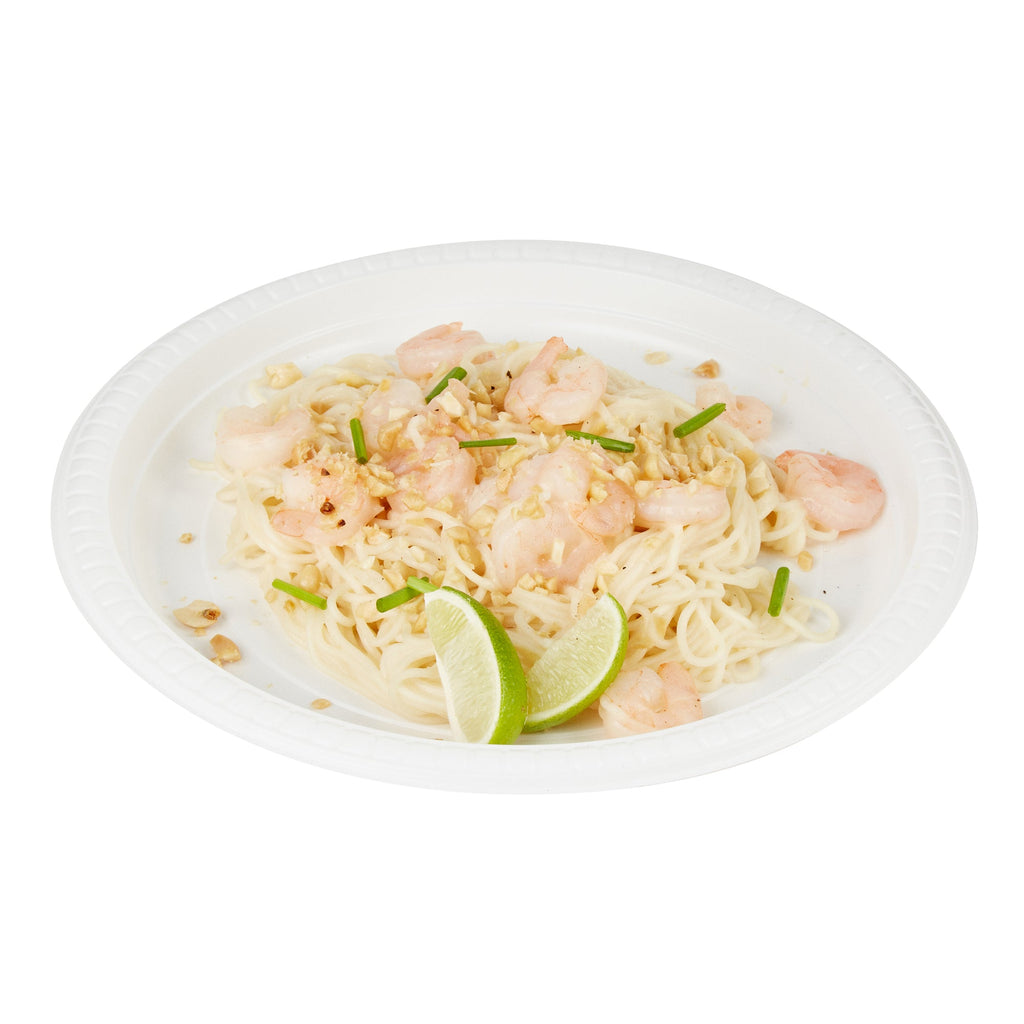 Chef 101 Round White Plastic Plate - Microwavable - 10 1/4" x 10 1/4" x 3/4" - 50 count box