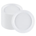 Chef 101 Round White Plastic Plate - Microwavable - 10 1/4" x 10 1/4" x 3/4" - 50 count box