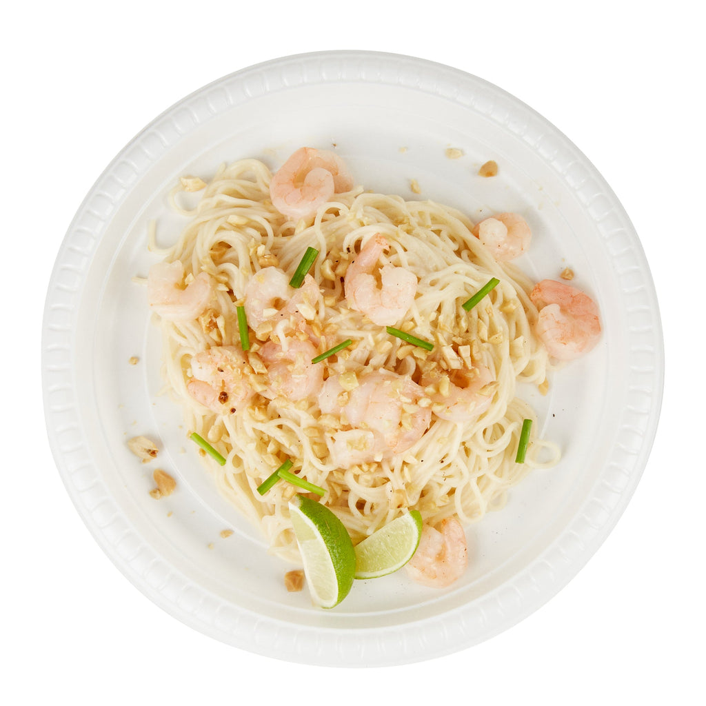 Chef 101 Round White Plastic Plate - Microwavable - 10 1/4" x 10 1/4" x 3/4" - 100 count box