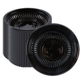 Chef 101 34 oz Round Black Plastic Bowl - Microwavable - 9" x 9" x 2" - 50 count box