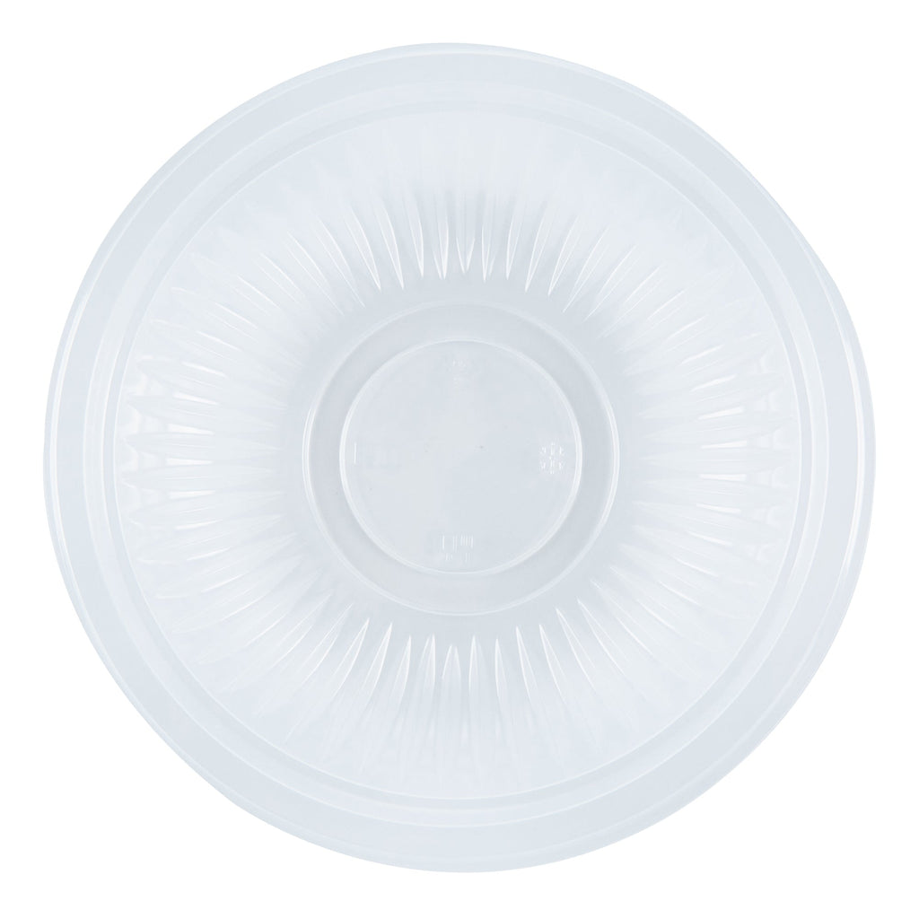 Chef 101 34 oz Round Clear Plastic Bowl - Microwavable - 9" x 9" x 2" - 50 count box