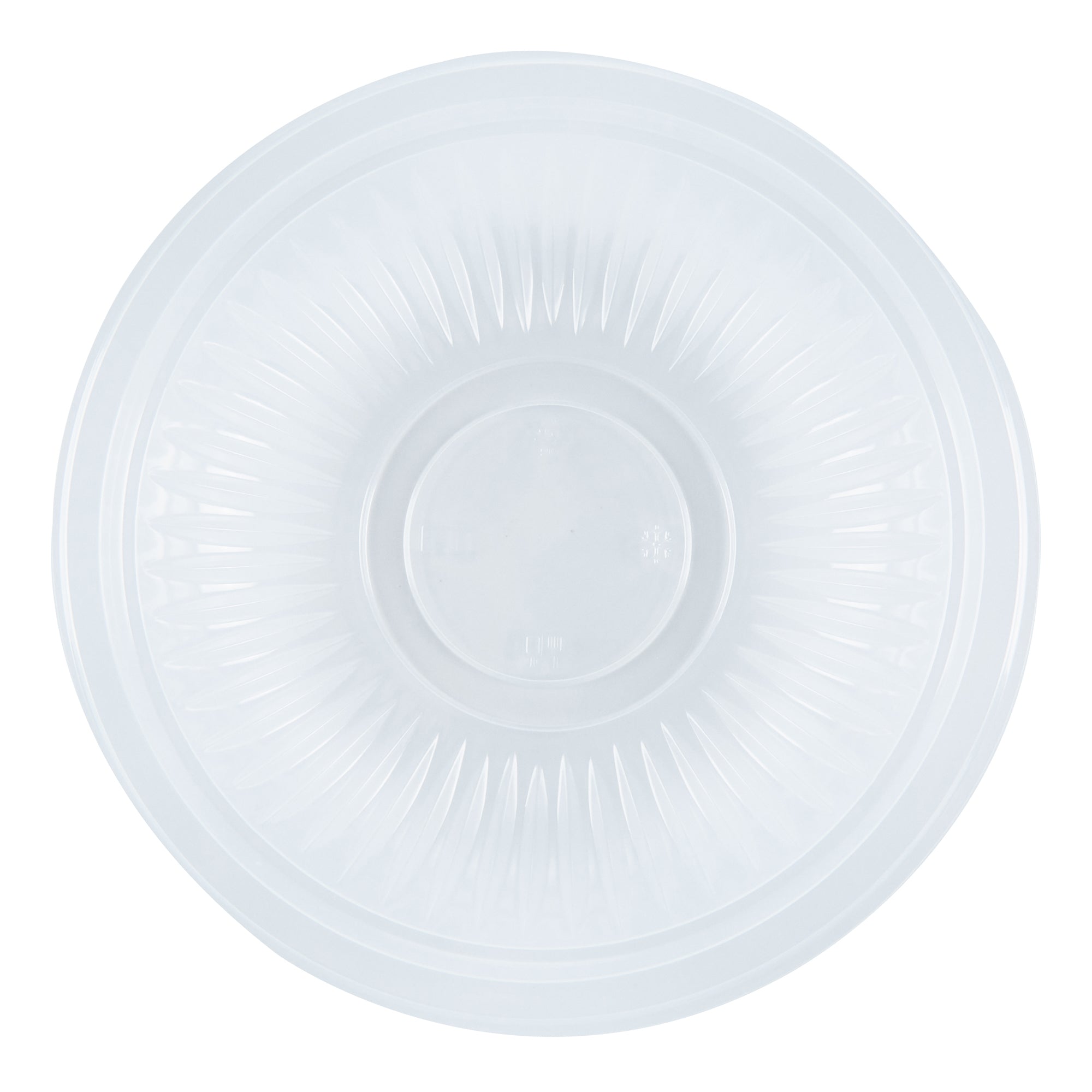 Chef 101 34 oz Round Clear Plastic Bowl - Microwavable - 9" x 9" x 2" - 50 count box