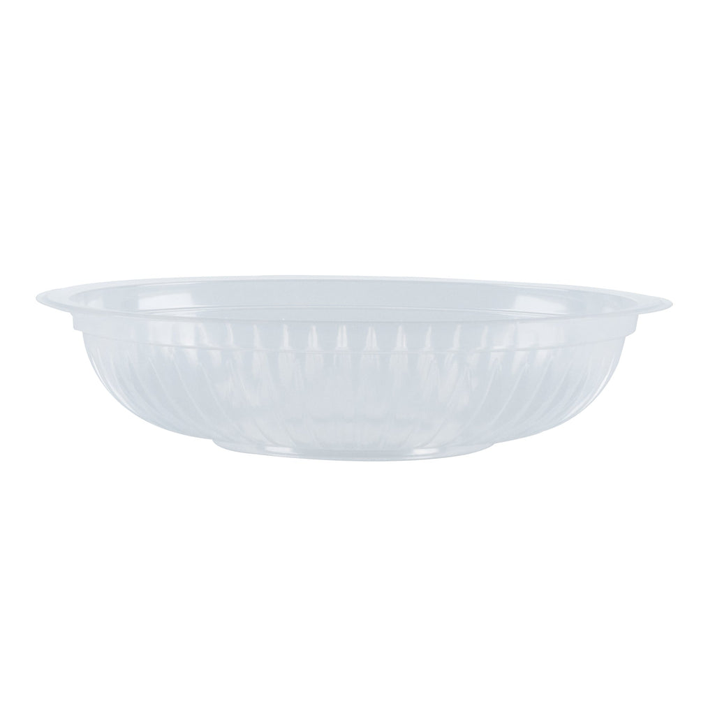 Chef 101 34 oz Round Clear Plastic Bowl - Microwavable - 9" x 9" x 2" - 100 count box