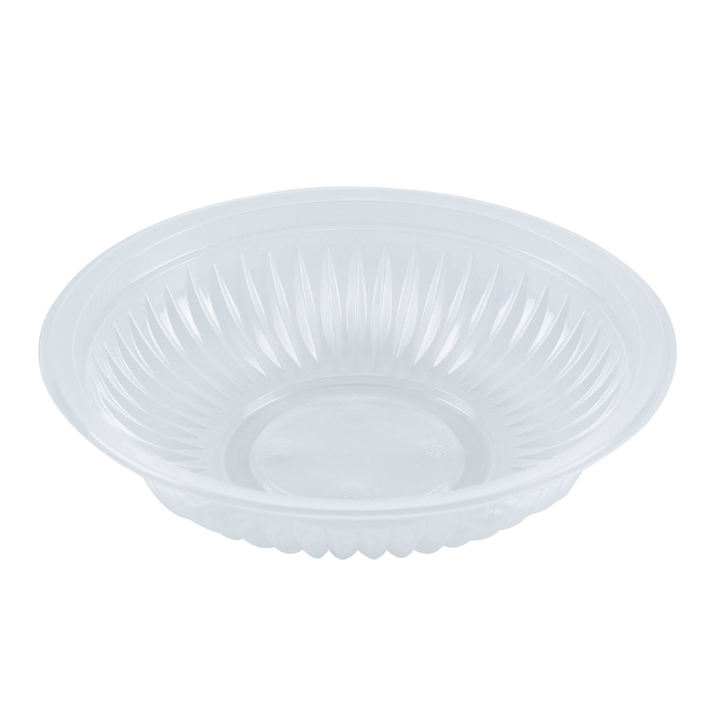 Chef 101 34 oz Round Clear Plastic Bowl - Microwavable - 9" x 9" x 2" - 100 count box