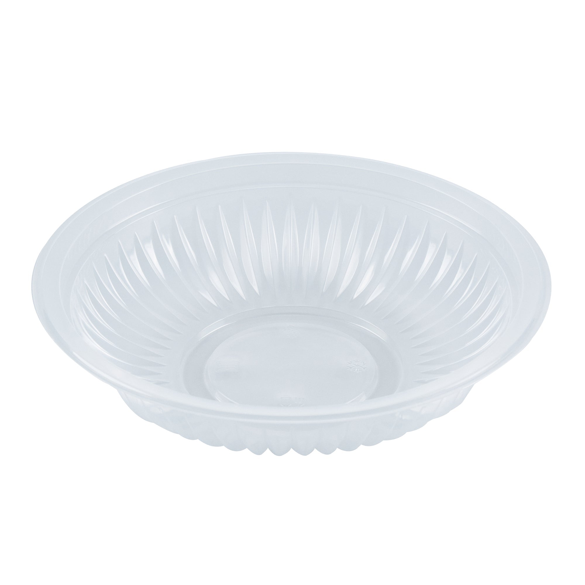 Chef 101 34 oz Round Clear Plastic Bowl - Microwavable - 9" x 9" x 2" - 100 count box