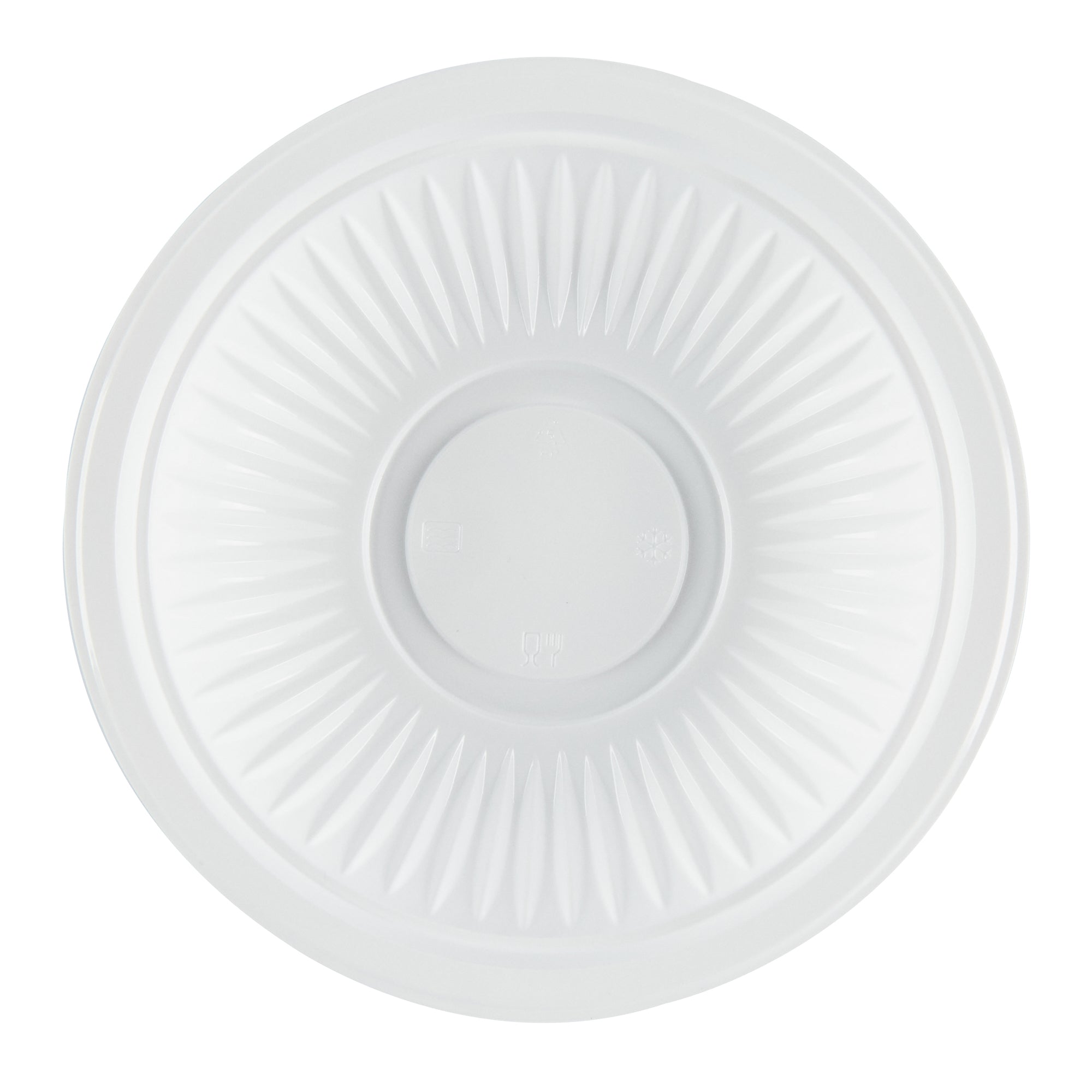 Chef 101 34 oz Round White Plastic Bowl - Microwavable - 9" x 9" x 2" - 50 count box