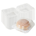 Chef 101 13 oz Square Clear Plastic Clamshell Container - Microwavable - 5 1/2" x 5 1/2" x 2 3/4" - 50 count box