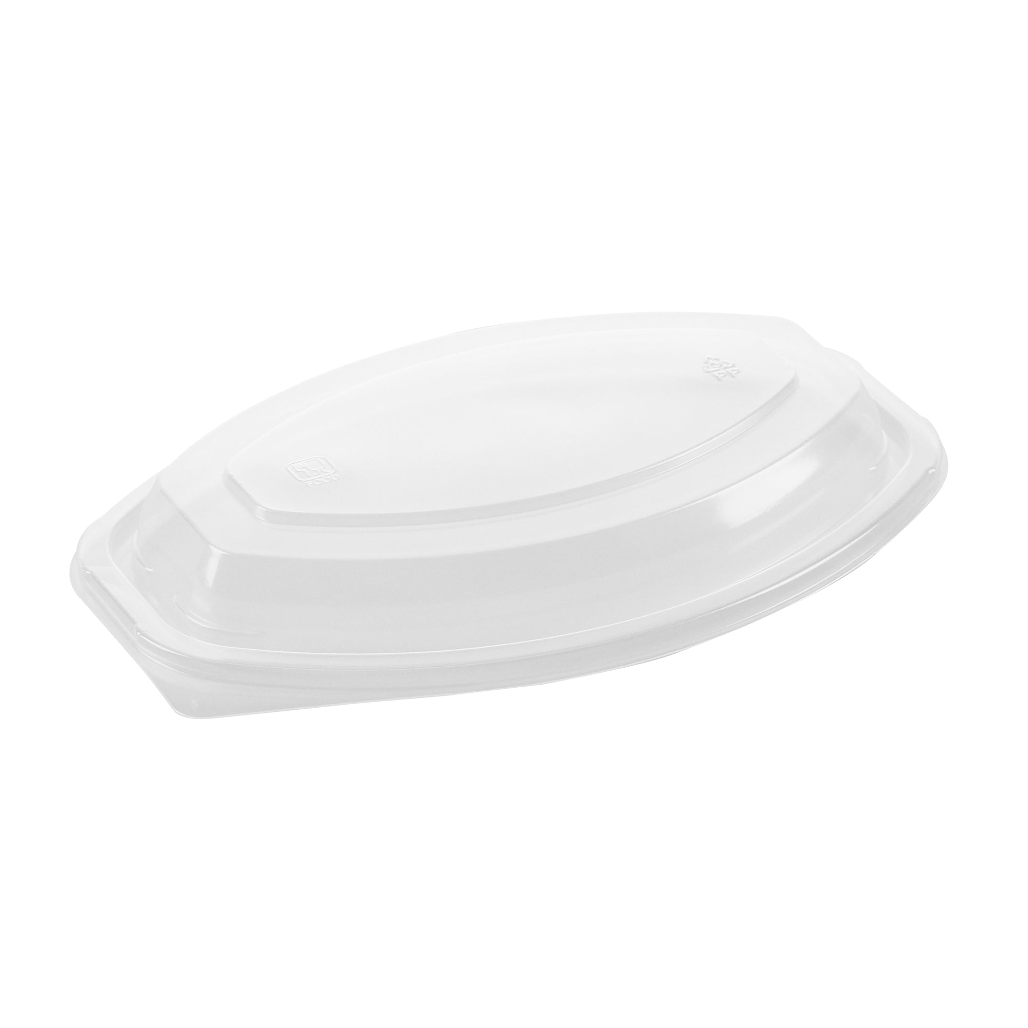 Chef 101 12 oz Oval Black Plastic Food Container - with Clear Lid, Microwavable - 8" x 5 1/2" x 2" - 50 count box