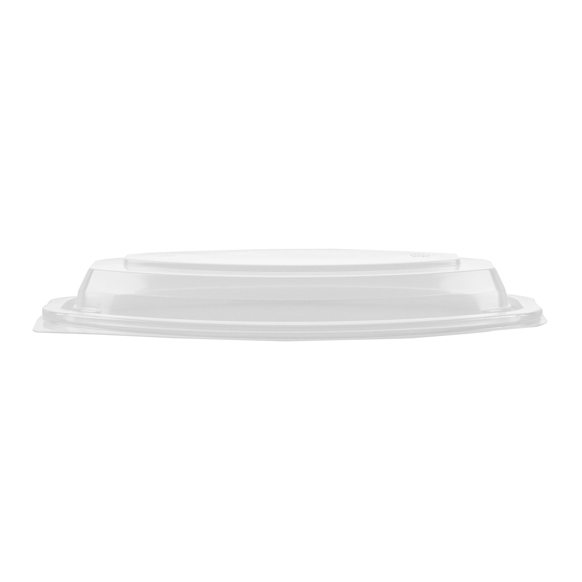 Chef 101 12 oz Oval Black Plastic Food Container - with Clear Lid, Microwavable - 8" x 5 1/2" x 2" - 100 count box