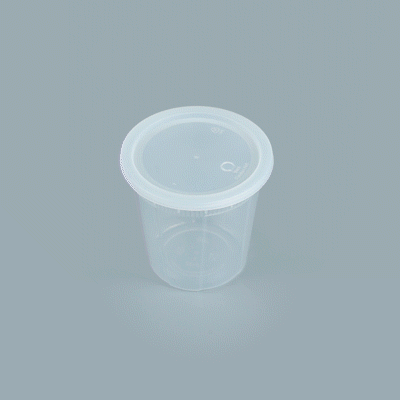 Asporto 32 oz Round Clear Plastic Soup Container - with Lid, Microwavable - 5" x 5" x 5" - 100 count box