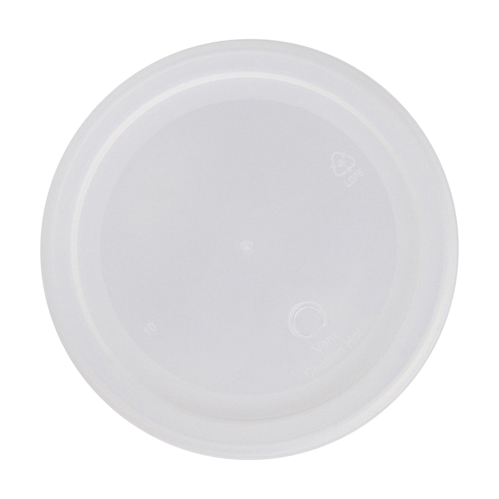 Asporto 32 oz Round Clear Plastic Soup Container - with Lid, Microwavable - 5" x 5" x 5" - 100 count box