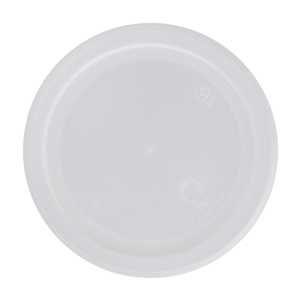 Asporto 40 oz Round Clear Plastic Soup Container - with Lid, Microwavable - 5" x 5" x 6" - 50 count box