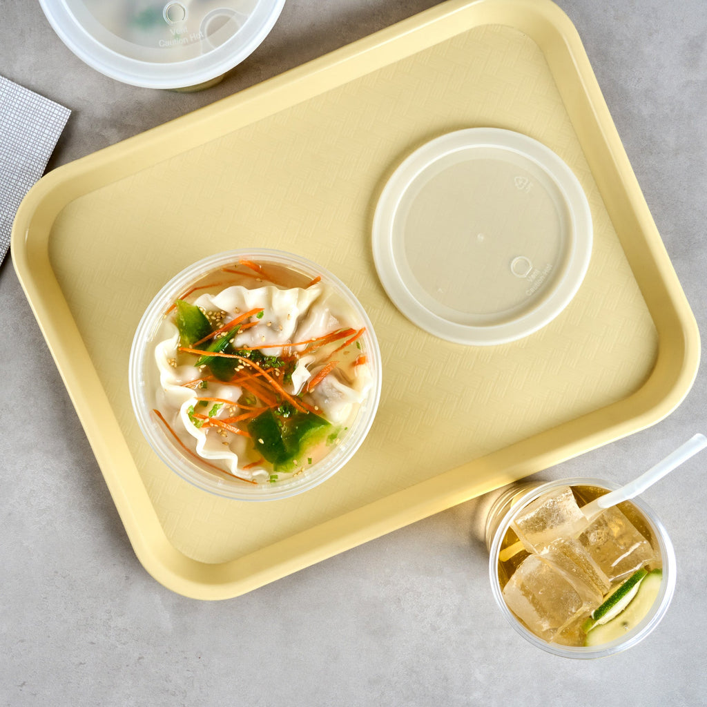 Asporto 40 oz Round Clear Plastic Soup Container - with Lid, Microwavable - 5" x 5" x 6" - 50 count box